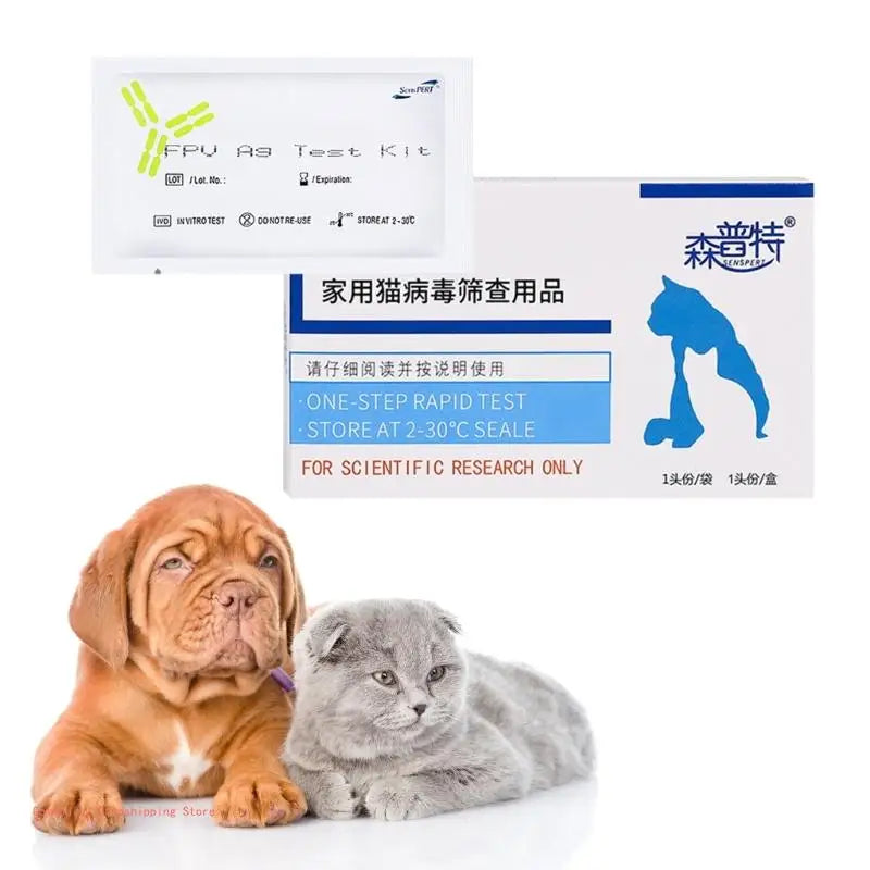 Cat dog distemper card parvovirus detection pet CDV FPV CPV CCV strip p 