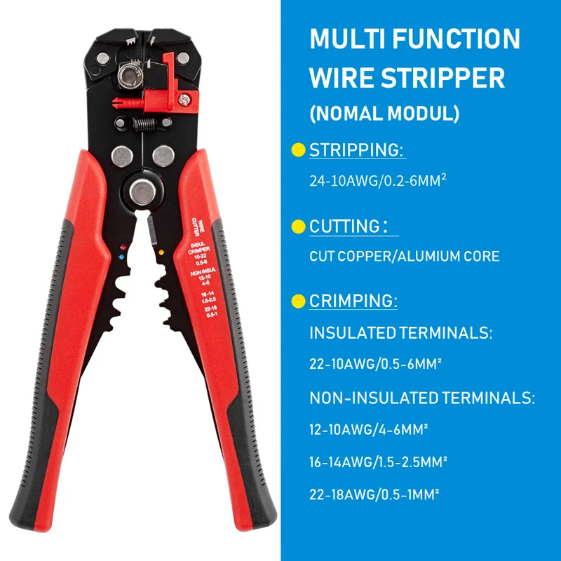 Adjustable Automatic Cable Crimper Multifunctional Wire Stripper Pliers 