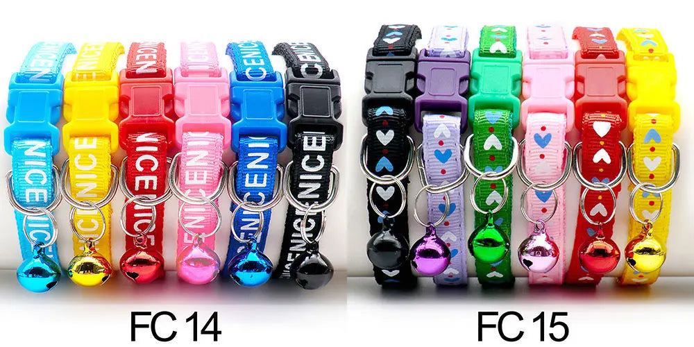 Adjustable Cat Collar with Bell Puppy Kitten Collar Wholesale 