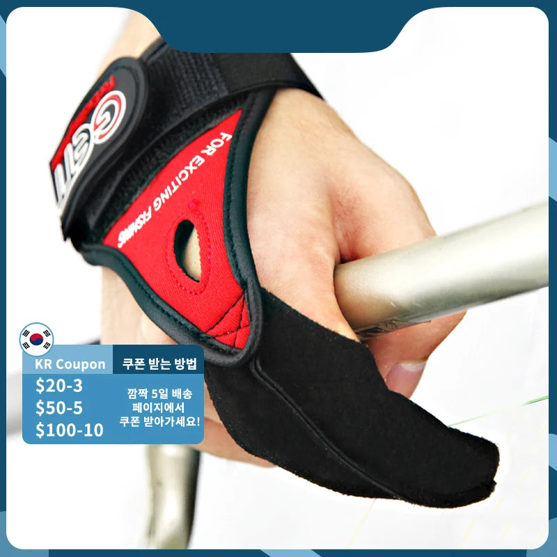 GETT-guantes de pesca protectores de un solo dedo, guantes de Control de caña d