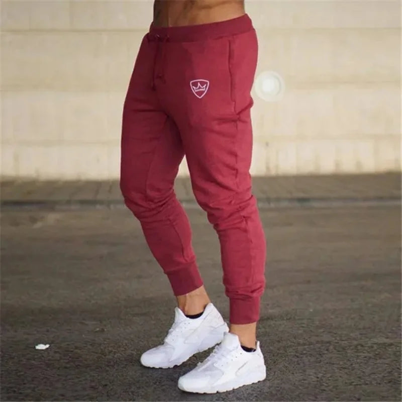 Pantalones deportivos con estampado para hombre, pantalón de chándal elástico