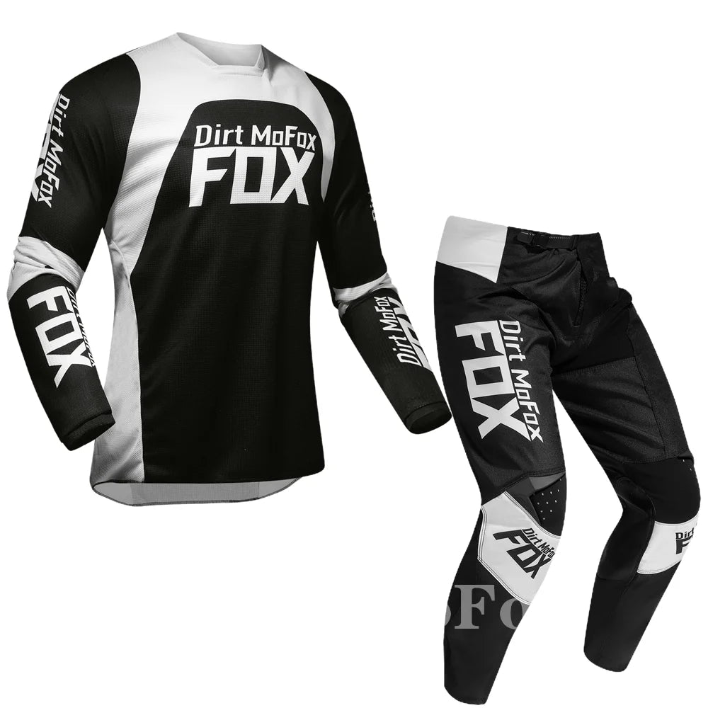 Dirt MoFox Motocross Racing Clothing Set Motorcycle Jersey and Pants 