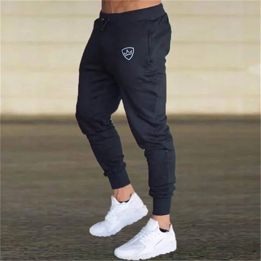 Pantalones deportivos con estampado para hombre, pantalón de chándal elástico