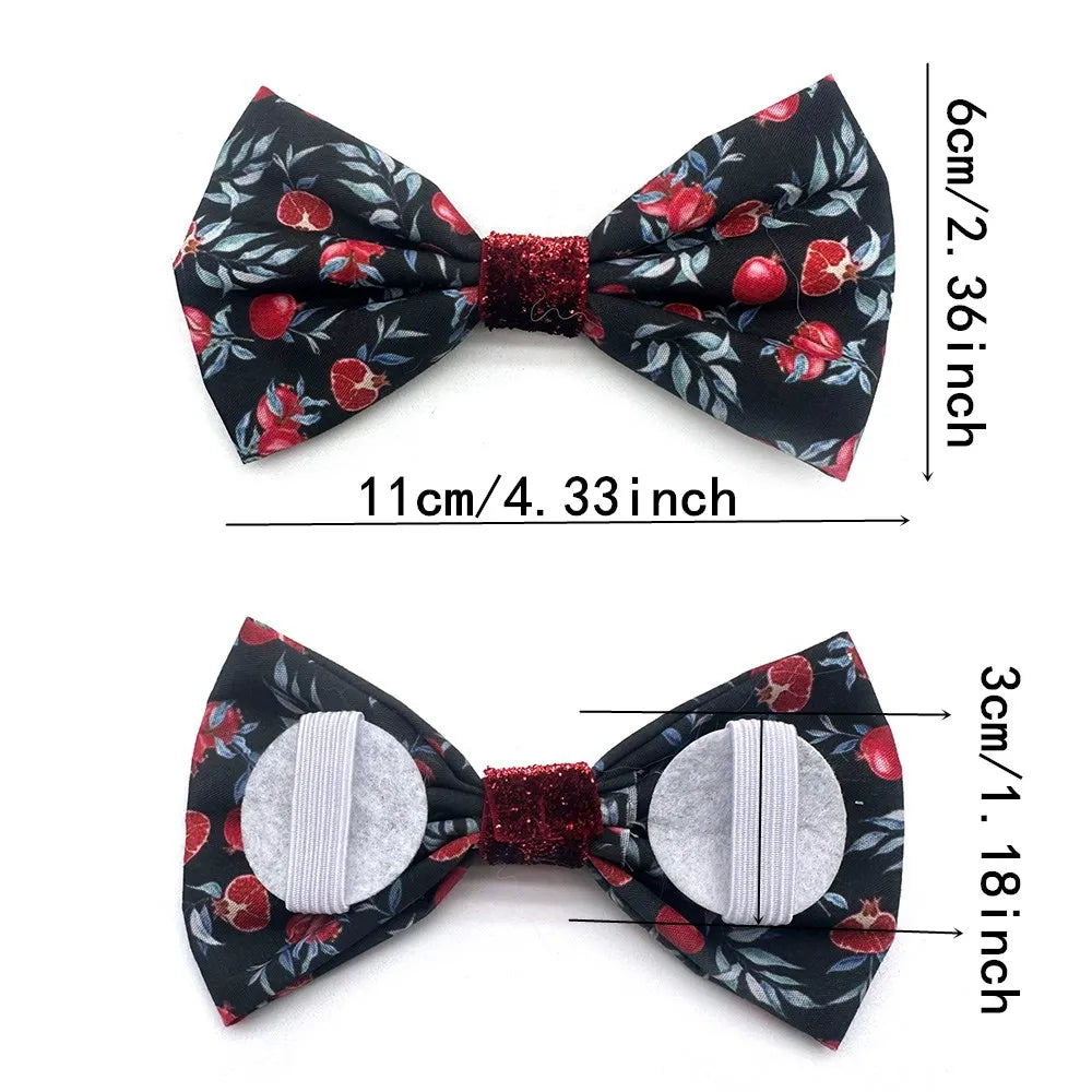 50/100 Pcs Mixcolor Pet Products Bow Tie Summer Fruit Style Co