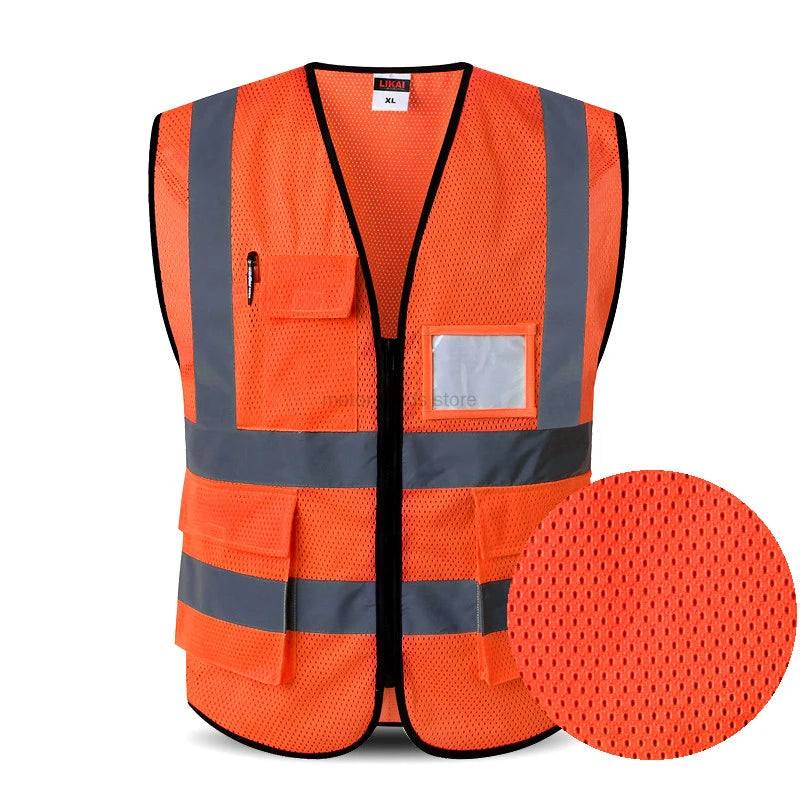 Men's Mesh Safety Vest Motorcycle Reflective Vest 