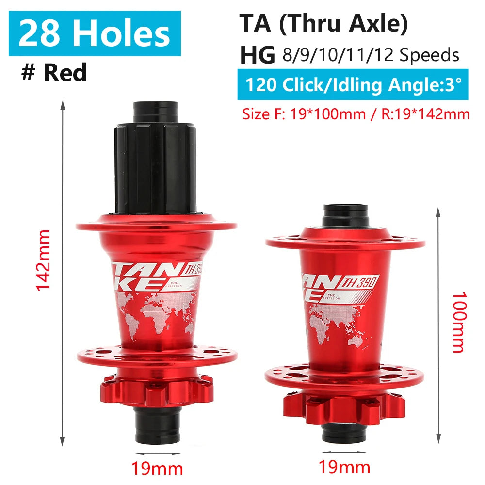 TANKE Mountain Bike Disc Brake Hub Front Rear Hubs