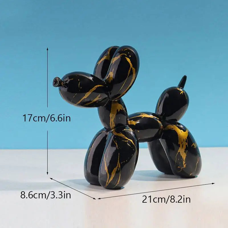 Resin Graffiti Balloon Dog Figurines Indoor Home Decoration 
