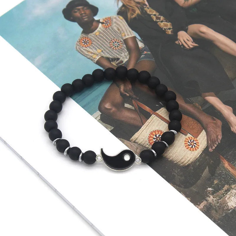 Pulseras de mejor amigo para 2 pulseras de cordón ajustable a juego, Yin Yang,