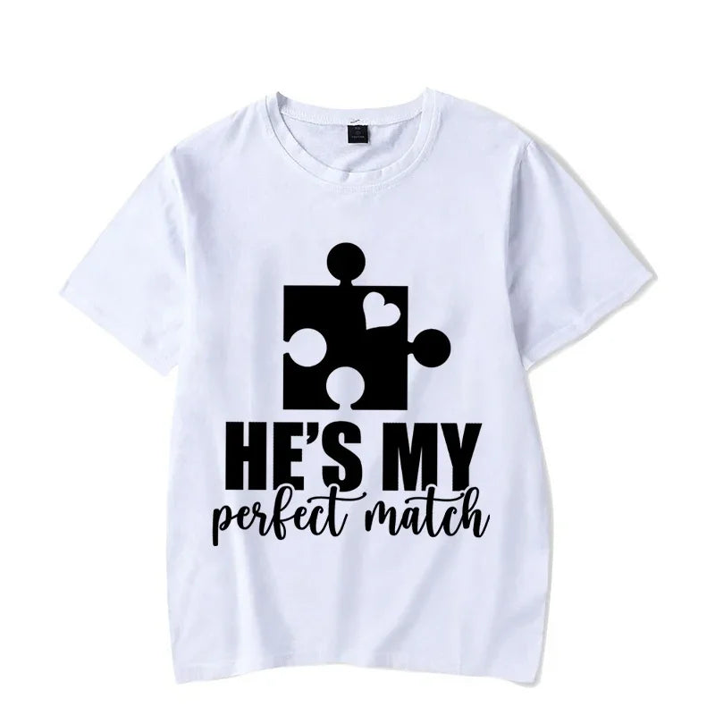 "She's My Perfect Match" Unisex T-Shirt, Short Sleeve T-Shirt 