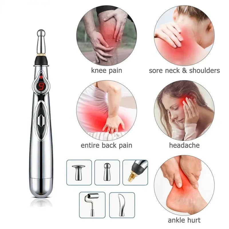 Pluma de meridianos 5 en 1, lápiz electrónico de Acupuntura y Moxibustión, fi