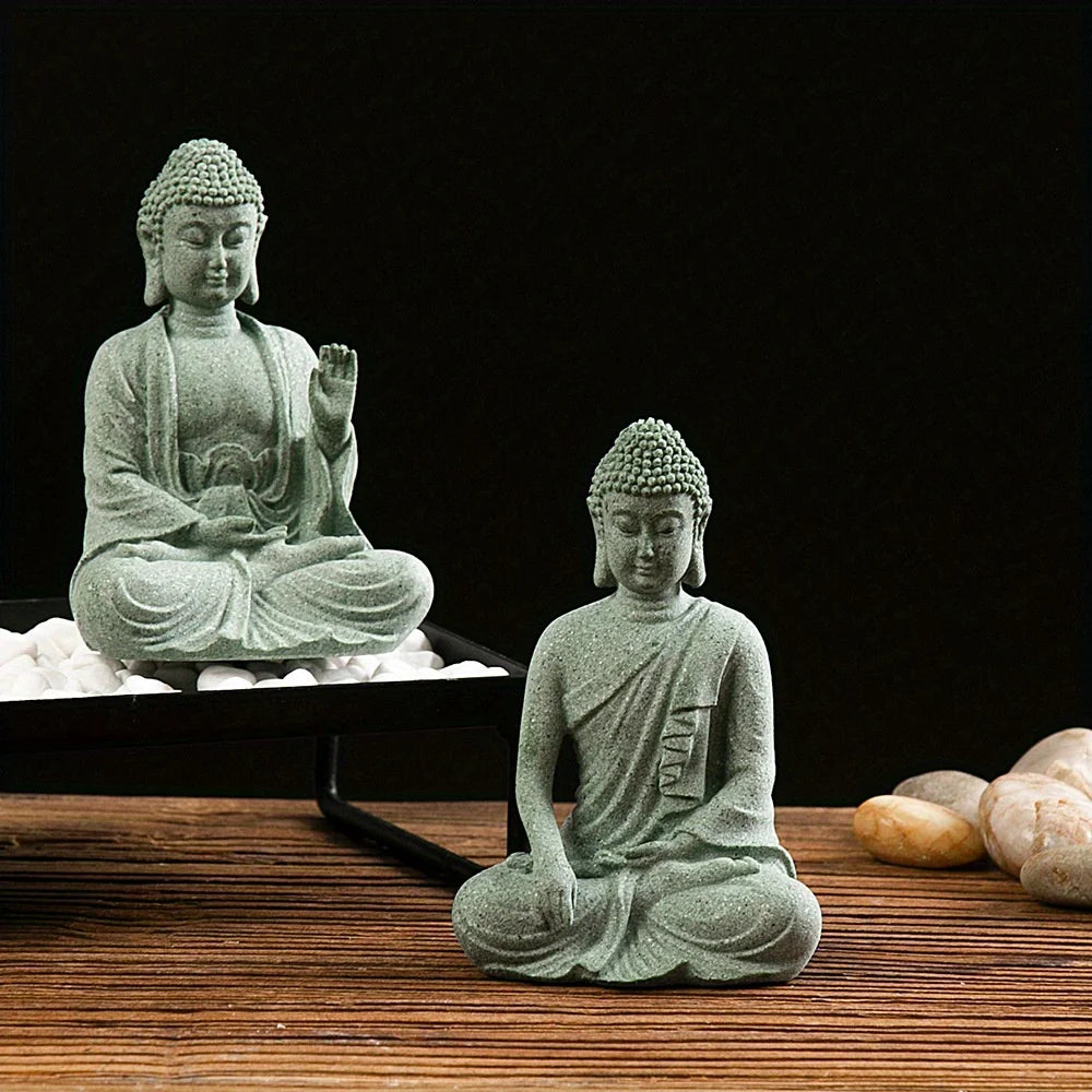 Estatua de Buda para decoración de pecera, Mini estatuilla de budismo, adorno d