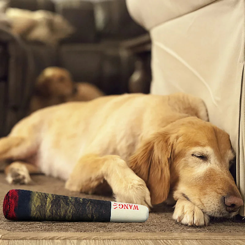 Juguete interactivo con sonido para perro, cigarro de simulación verde, juguete de felpa para mascotas para perros guapos, venta al por mayor disponible