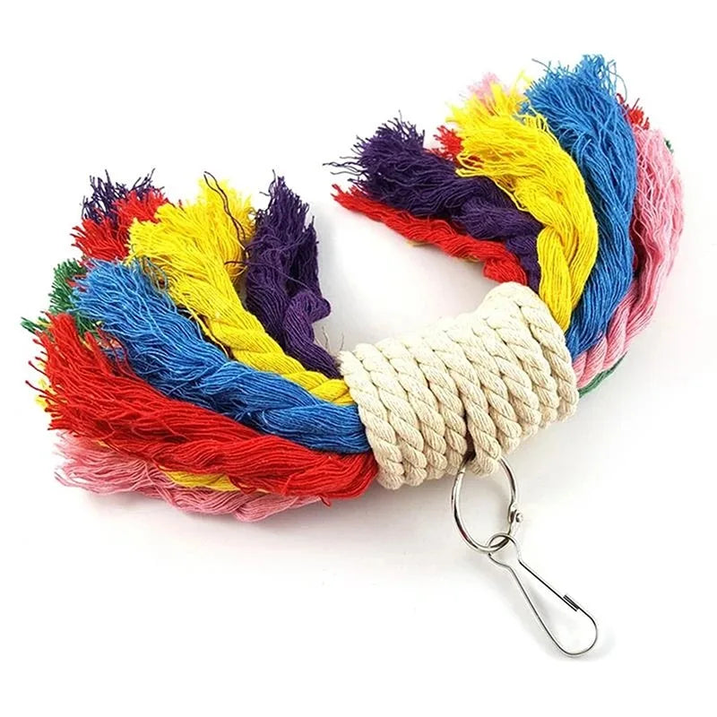 Parrot Chew Toy Cotton Rope Bite Bridge Tearing Ca 