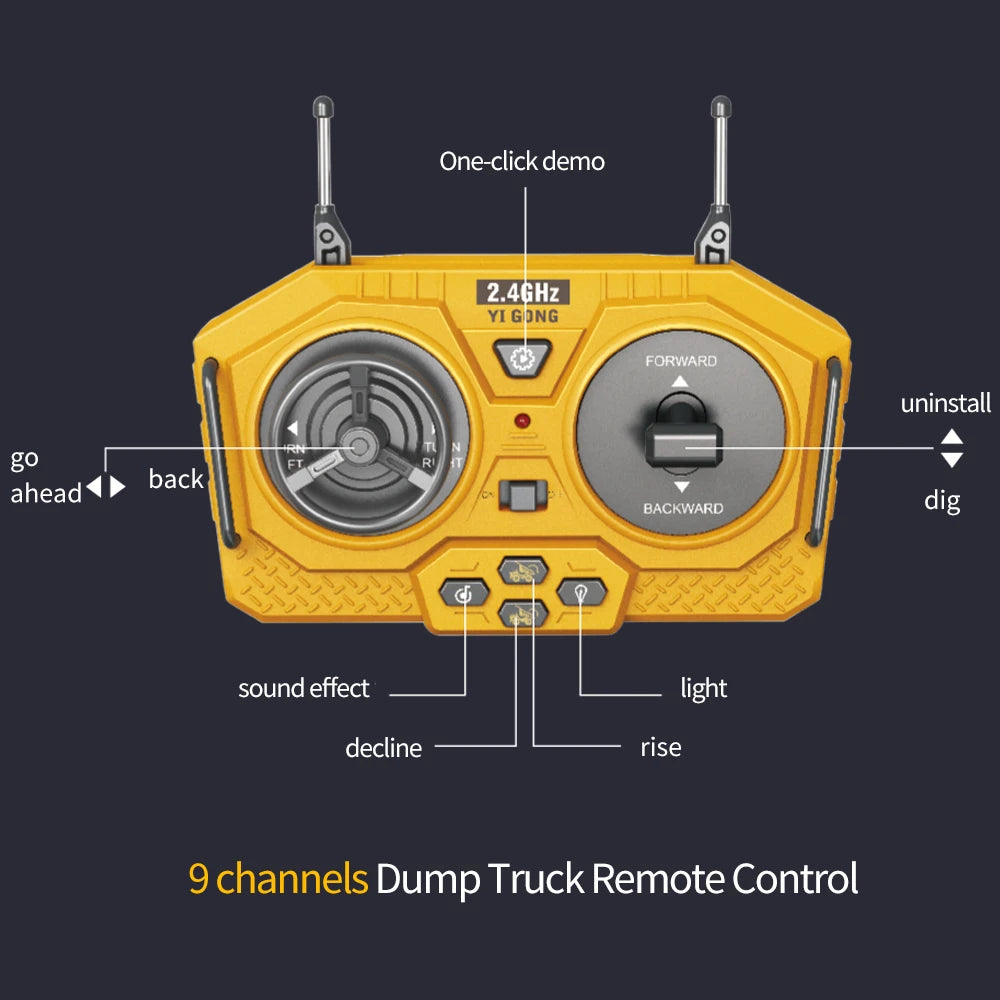 2.4G Remote Control Excavator Engineering Vehicle Truck Truck 
