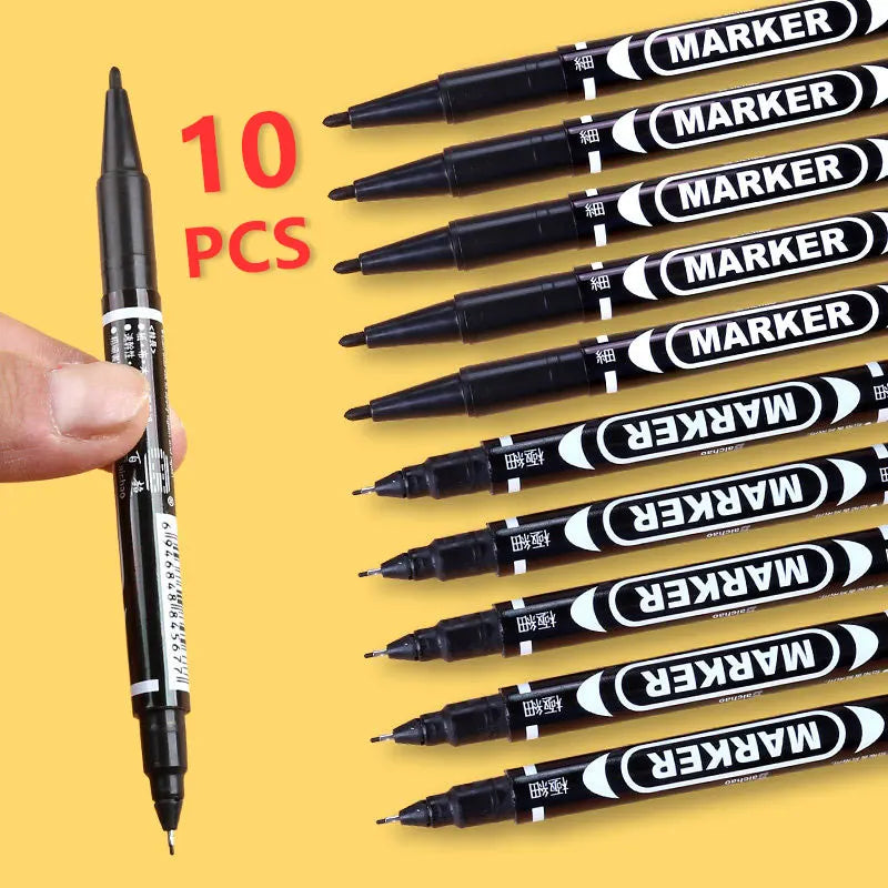 Double-sided waterproof permanent marker pens, double-sided marker pens co