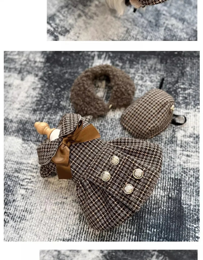 Craft Clothing Dog Clothes Pet Supplies British Style Dou Classic Tweed Coat