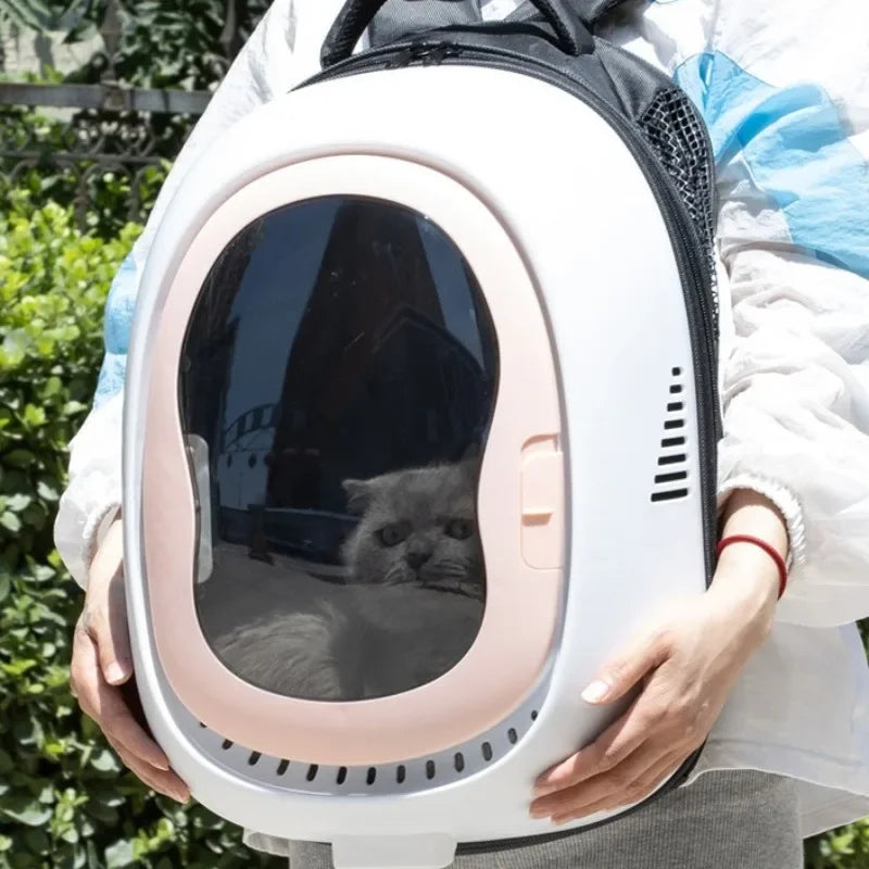 Large Capacity Portable Breathable Cat Bag Travel Space Capsule Shading Shoulder Pet Backpack Suitable for Cats Cat Supplies