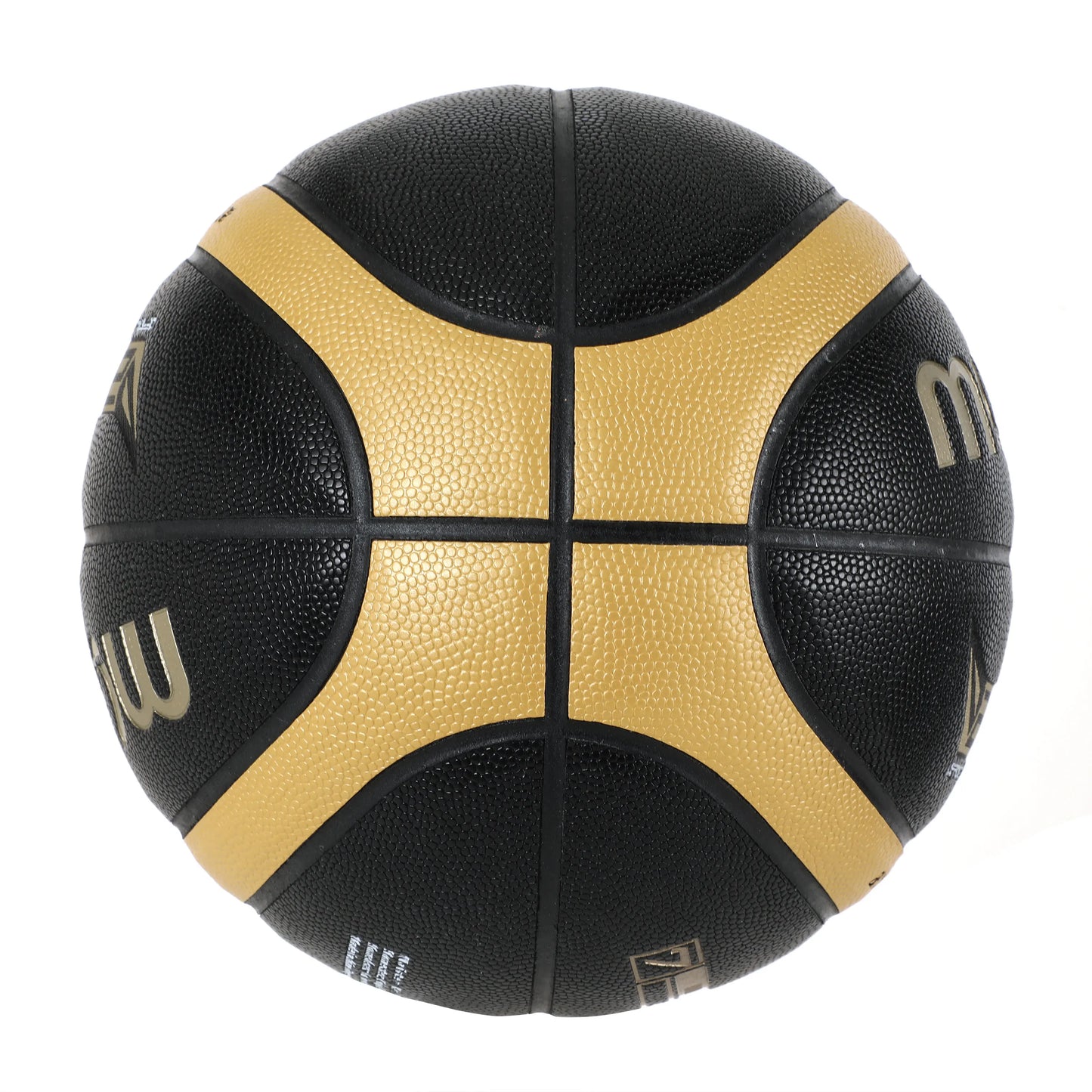 Molten-EZ-K de baloncesto para hombre y mujer, pelotas de PU de color negro y dorado para entrenamiento de partido al aire libre, talla 5, 6, 7