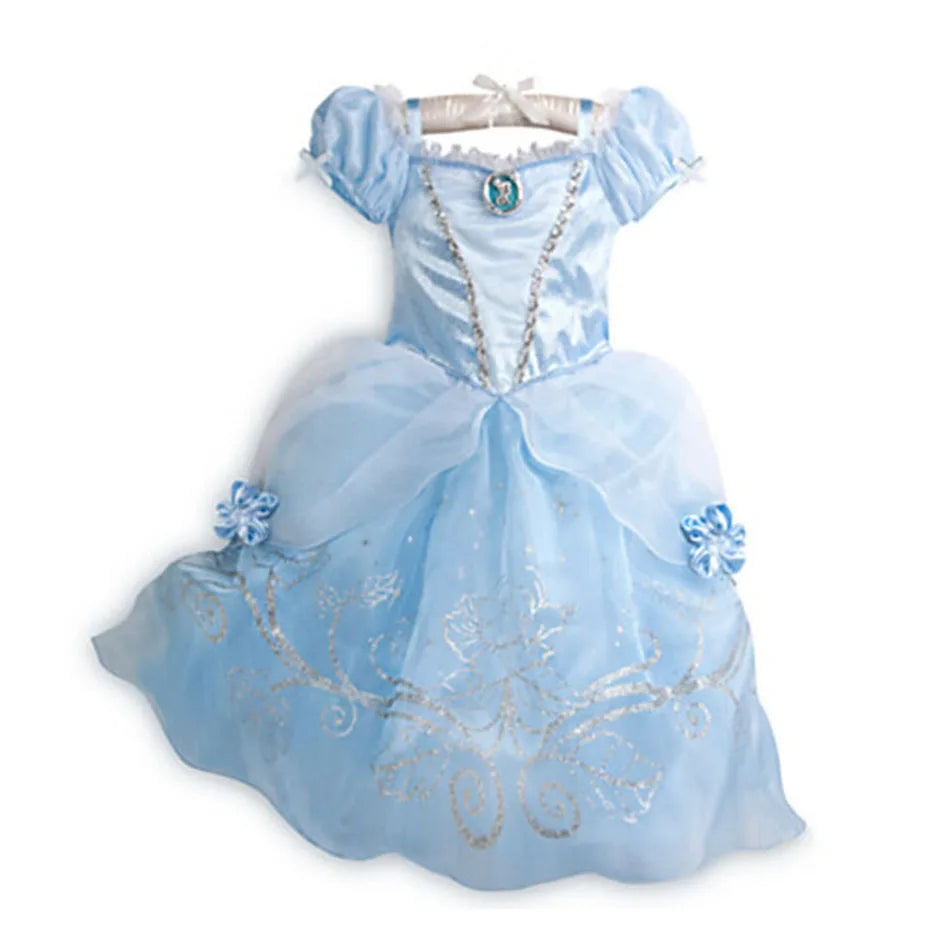 Girls Princess Dress Cinderella Snow White Aurora So Costume 