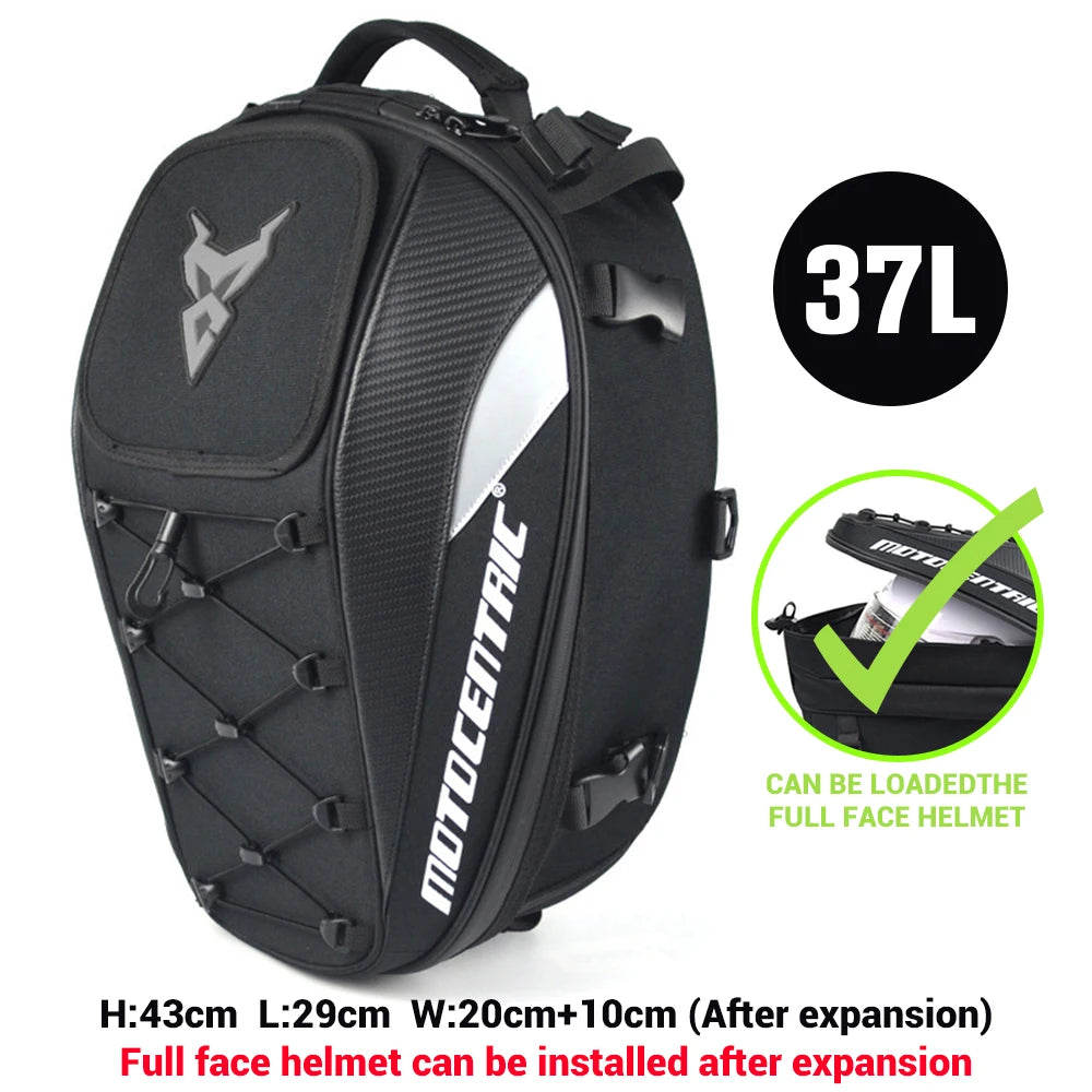 Bolsas para asiento trasero de motocicleta, mochila impermeable multifuncional p