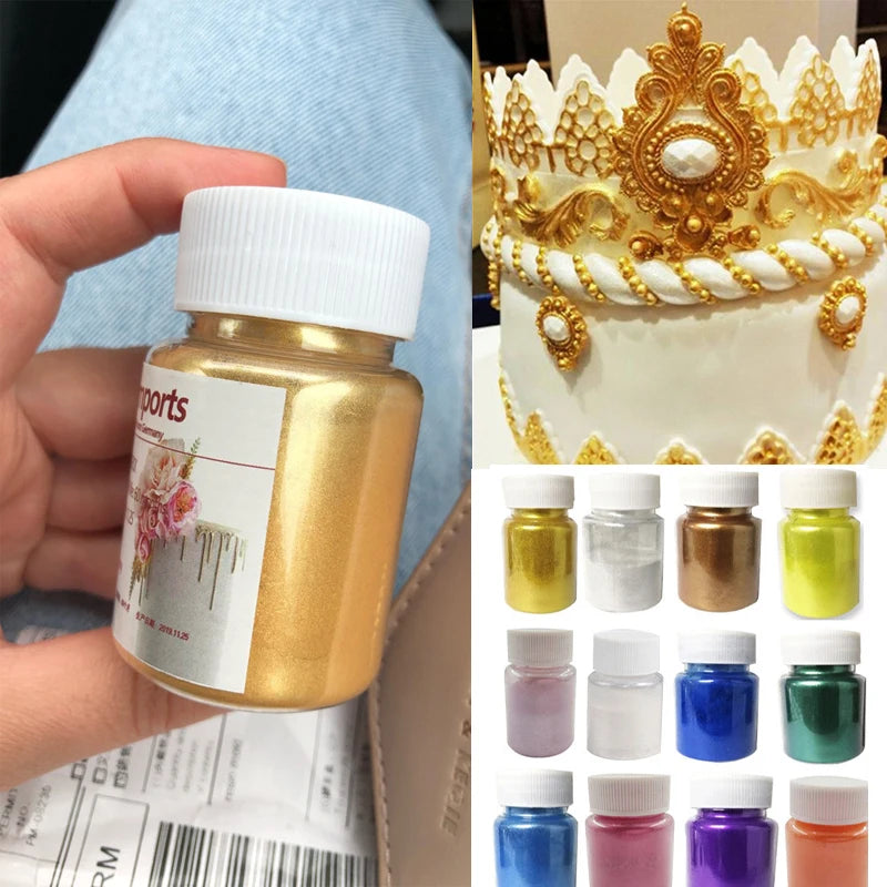 Gold Silver Tincture Glitter Powder for Mousse Cake Macaron Choc