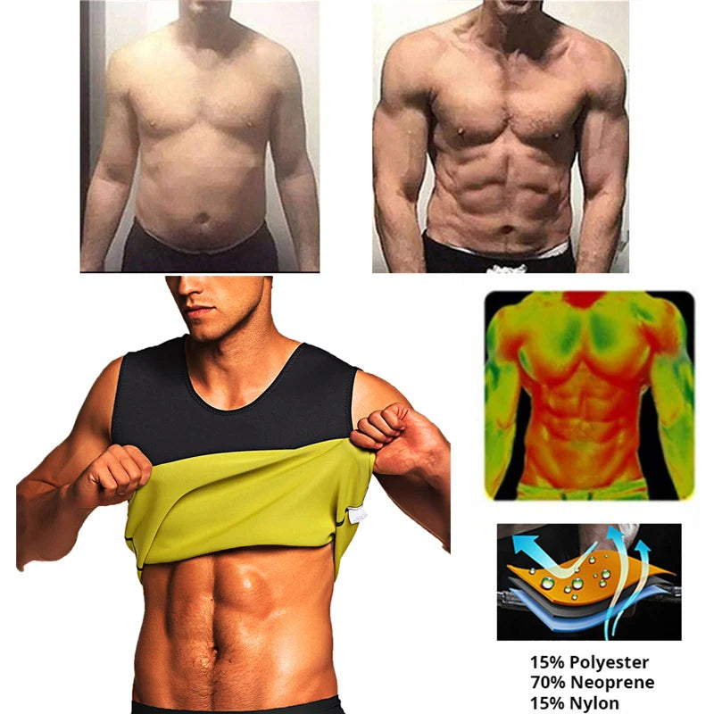 Men's Slimming Body Shaper Vest Waist Reducer Belt 
