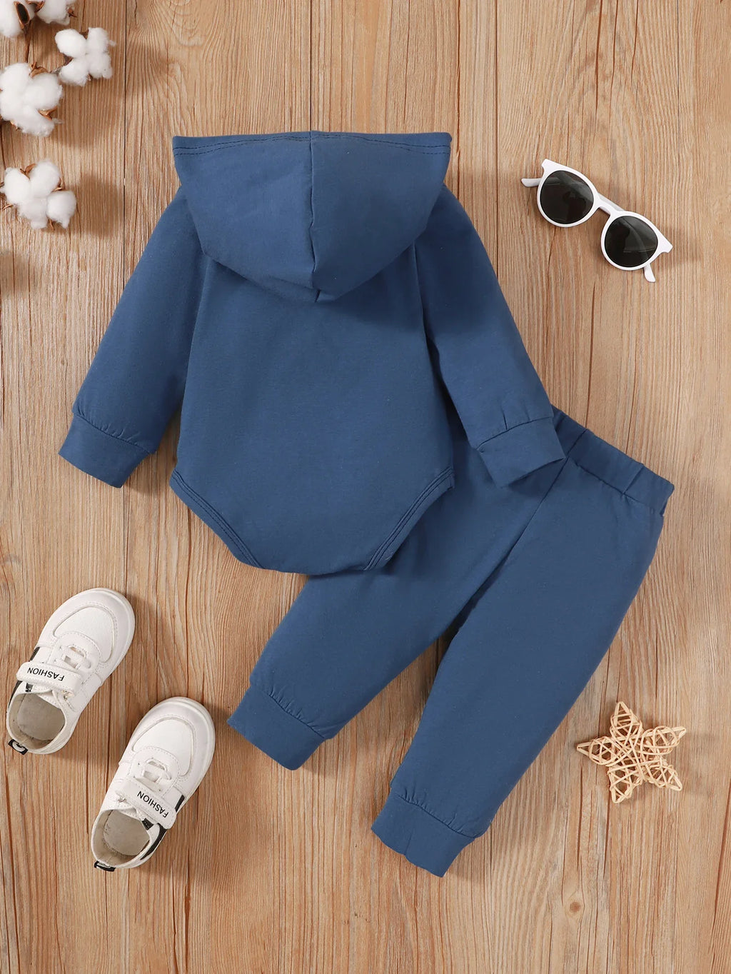 Sudadera con capucha de algodón de manga larga para bebé, ropa de moda para re