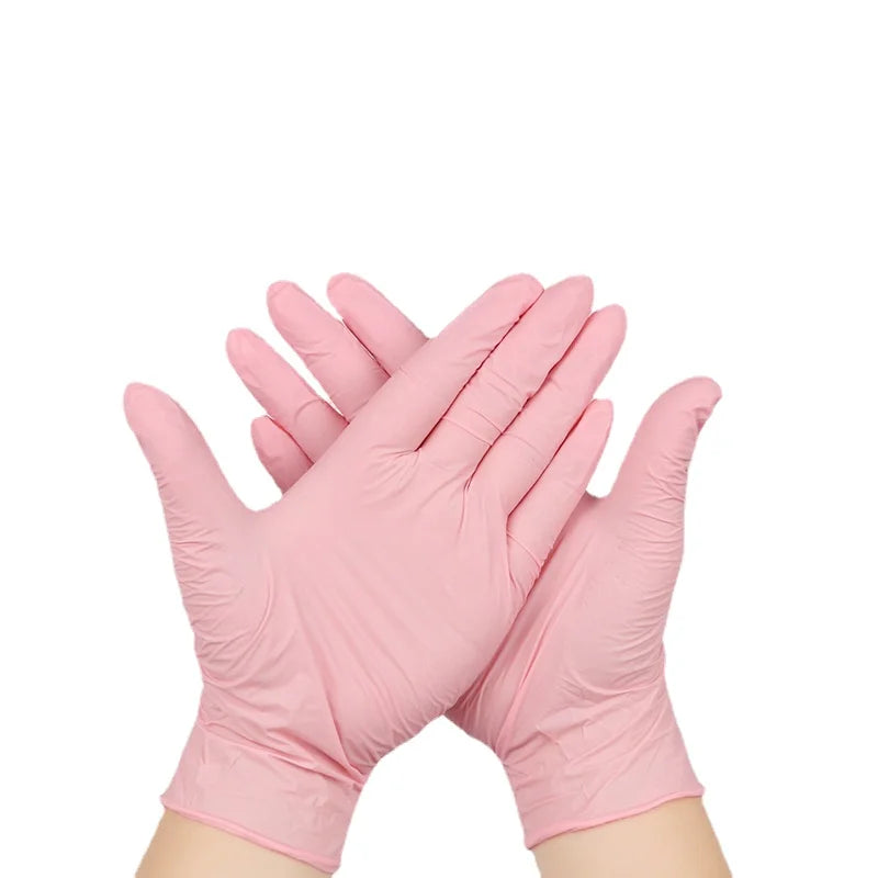 Guantes desechables de nitrilo, paquete de guantes de nitrilo sin látex en polv