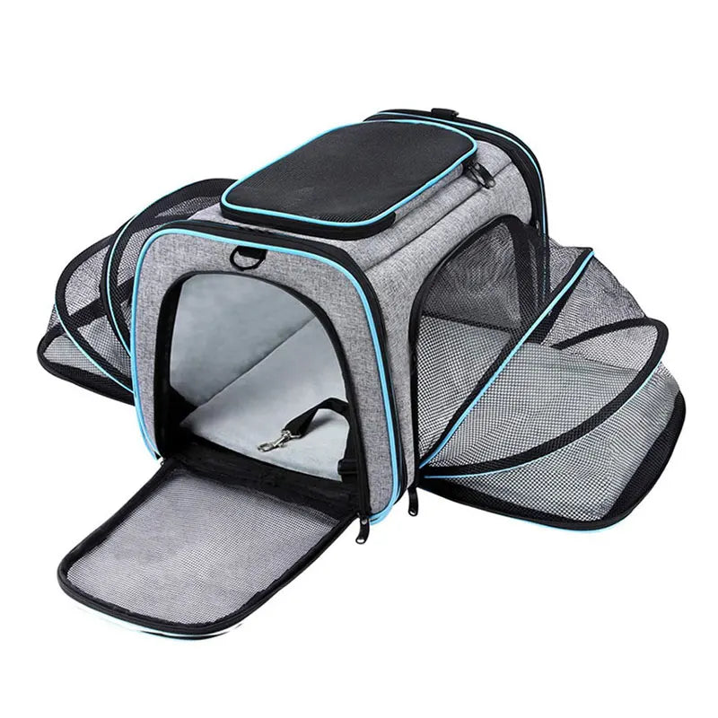 Mochila DE Transporte portátil para mascotas, bolso de hombro plegable transpirable, bolsas de transporte para gatos y perros, bolso de viaje para mascotas, bolsa de transporte