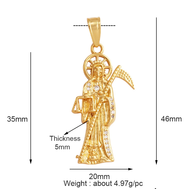 Religious Guardian Angel Jesus Pendant Love Heart Pendant 