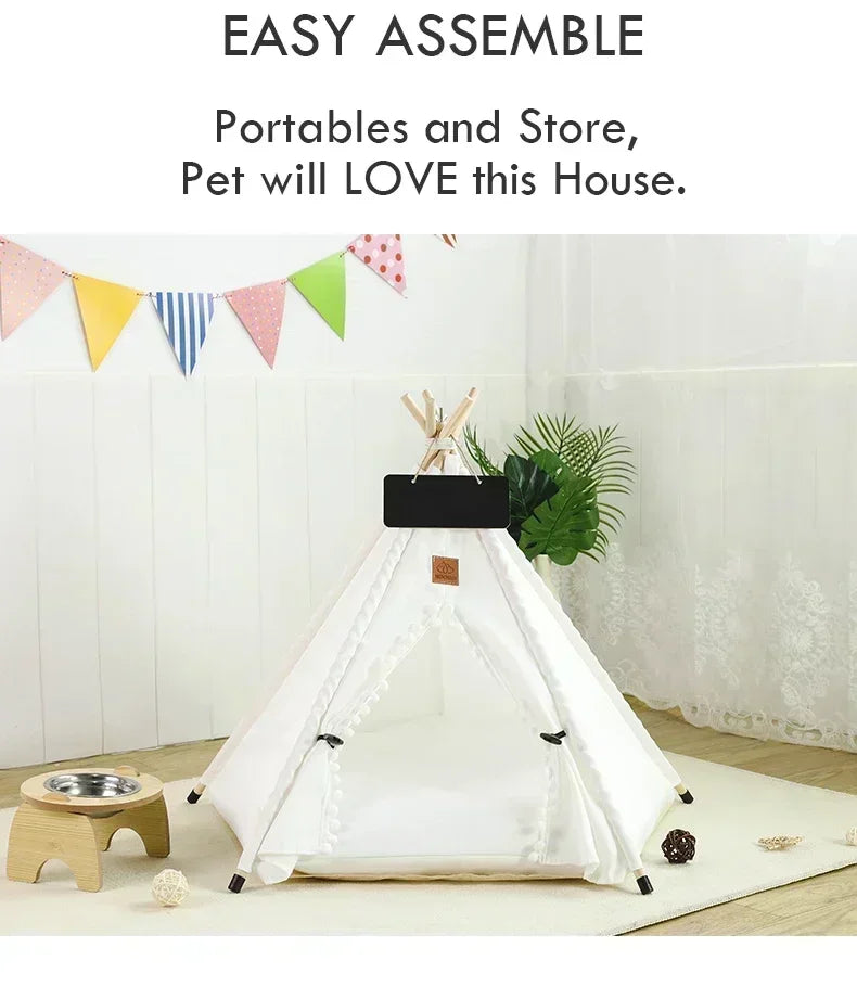 Portable Pet Tent Removable and Washable Dog House 