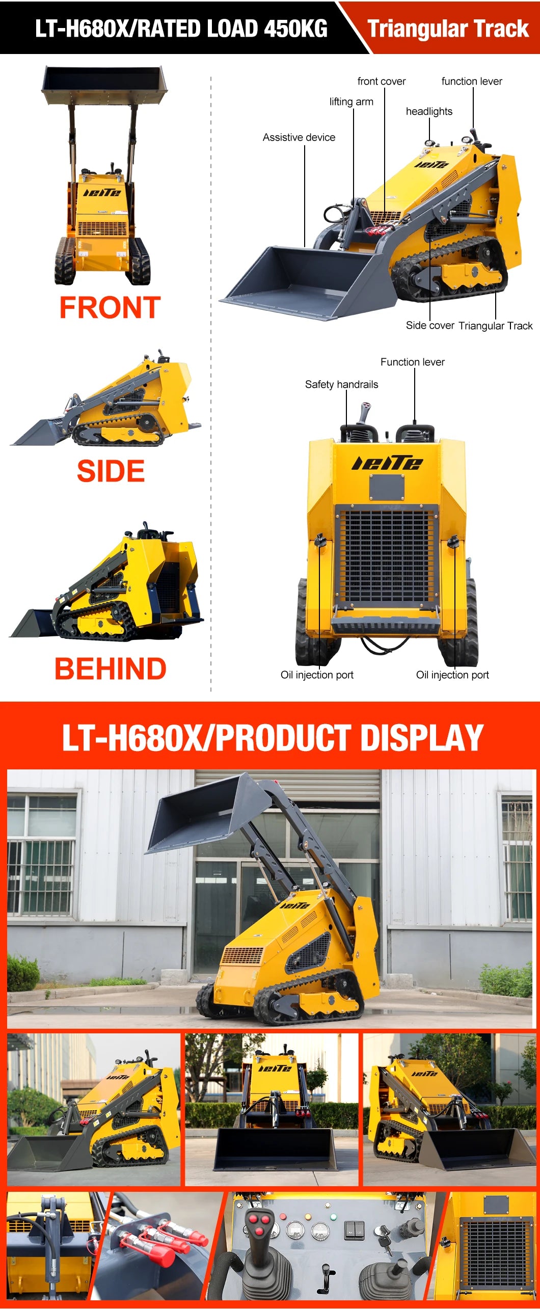 Chinese manufacturer cheap EPA 4WD perso multifunctional mini wheel loader 