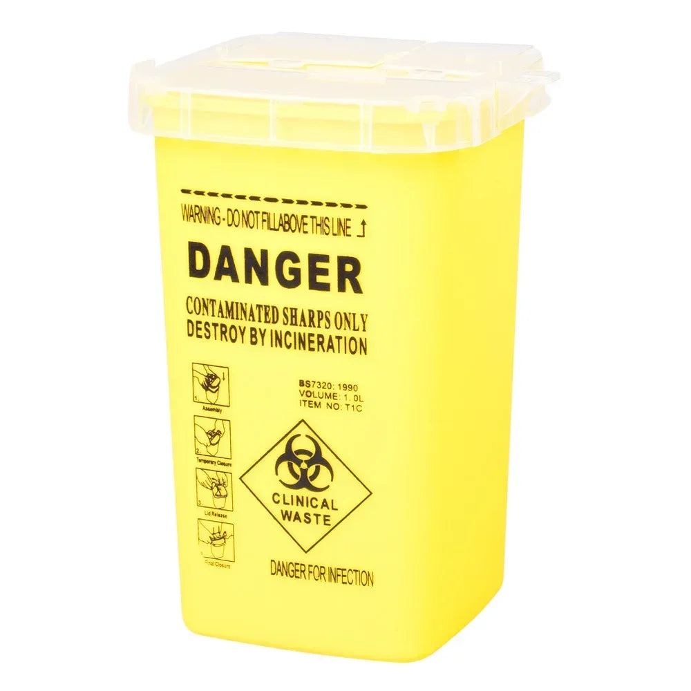 Plastic Tattoo Waste Box Medical Supplies Container 