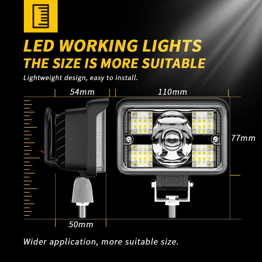 Offroad LED Work Light 3/4 Inch Spotlight 12V 24V For Jeep 