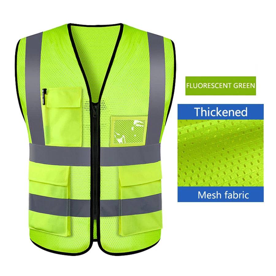 Chaleco de seguridad reflectante de alta visibilidad, chalecos reflectantes de seguridad ajustables, tráfico nocturno al aire libre para correr, ciclismo y Deportes
