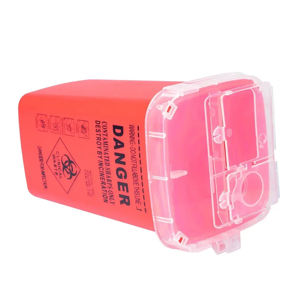 Plastic Tattoo Waste Box Medical Supplies Container 