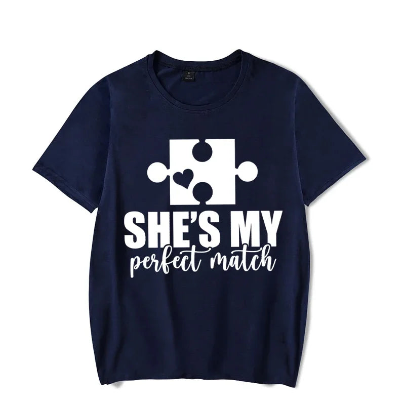 "She's My Perfect Match" Unisex T-Shirt, Short Sleeve T-Shirt 