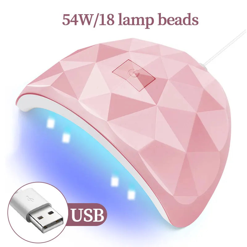LULAA-Lámpara de secado con 18 luces UV USB para curado de Gel, máquina de fototerapia LED para uñas, herramienta de manicura profesional, equipo de salón