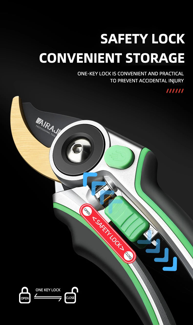 AIRAJ Gardening Pruning Shears Hand-Saving Garden Tools
