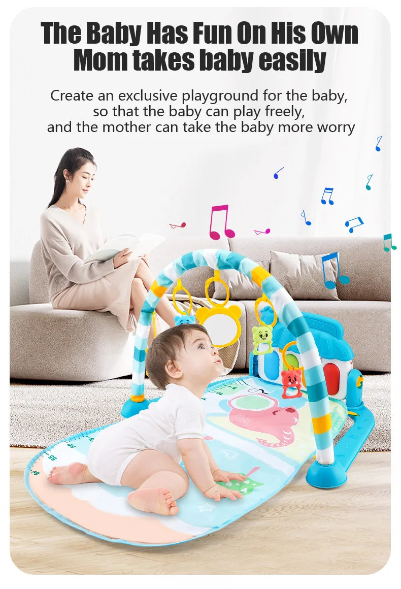 Soporte de Fitness para bebé, juego de música, juguetes de actividades de gimn