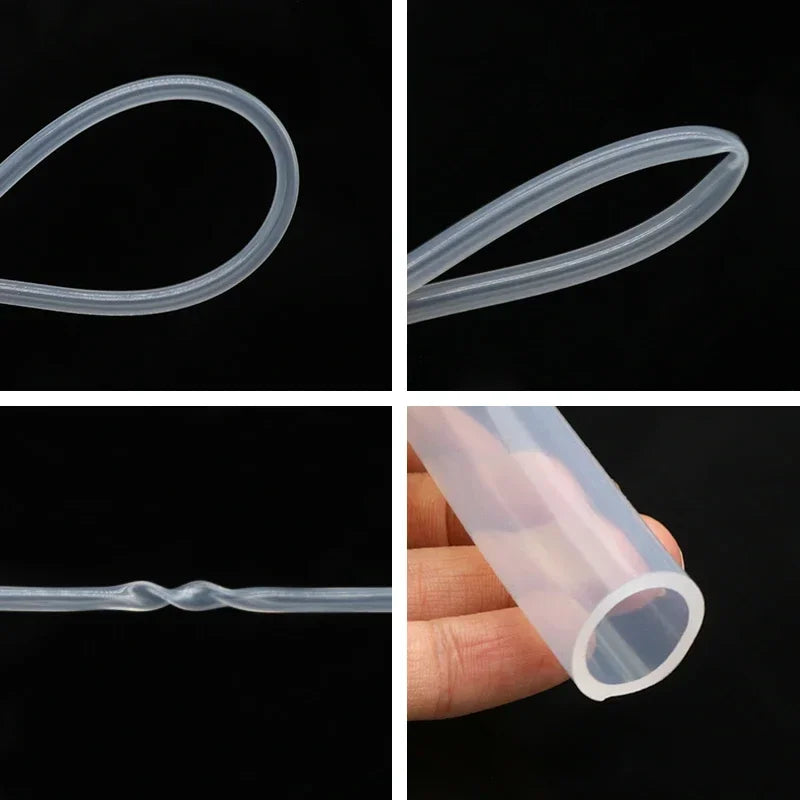 Tubo de silicona Flexible transparente, ID 0,5, 1, 2, 2,5, 3, 4, 5, 6, 7, 8mm, tubo de grado alimenticio, resistencia a la temperatura, no tóxico, 1M/5M