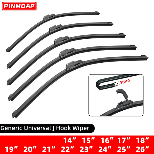 Car Wiper Blades Universal Soft Rubber Hook-Free Wiper Blades 