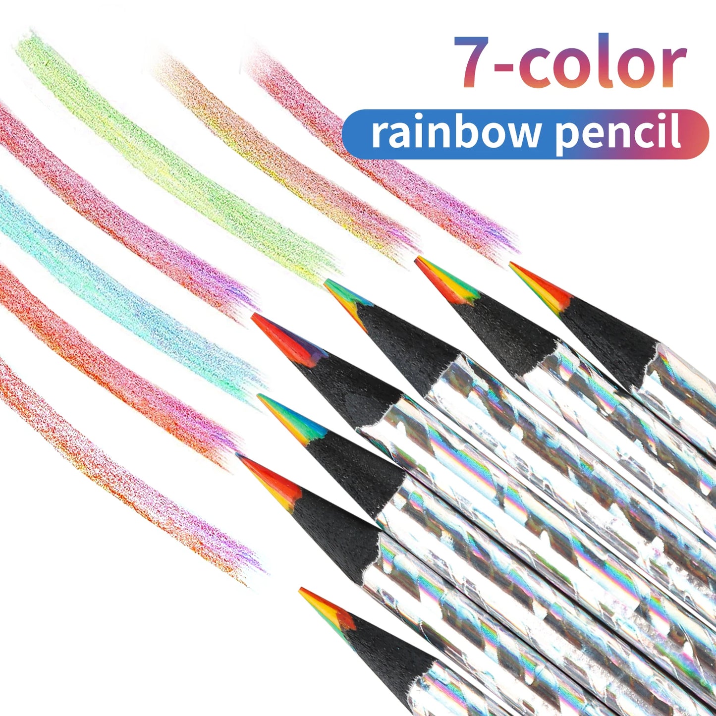 Kawaii Rainbow Pencil Colored Pencils 7 Colors Gradient c 