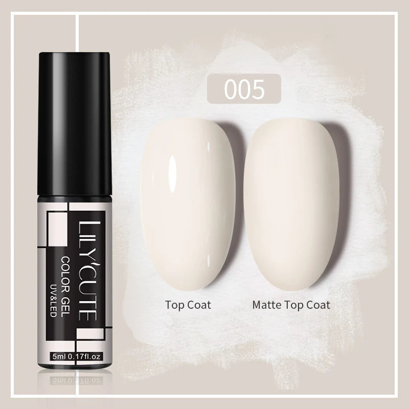 LILYCUTE-esmalte de uñas de Gel UV brillante, pintura de uñas semipermanente francesa, brillante, dorado champán, 5ML
