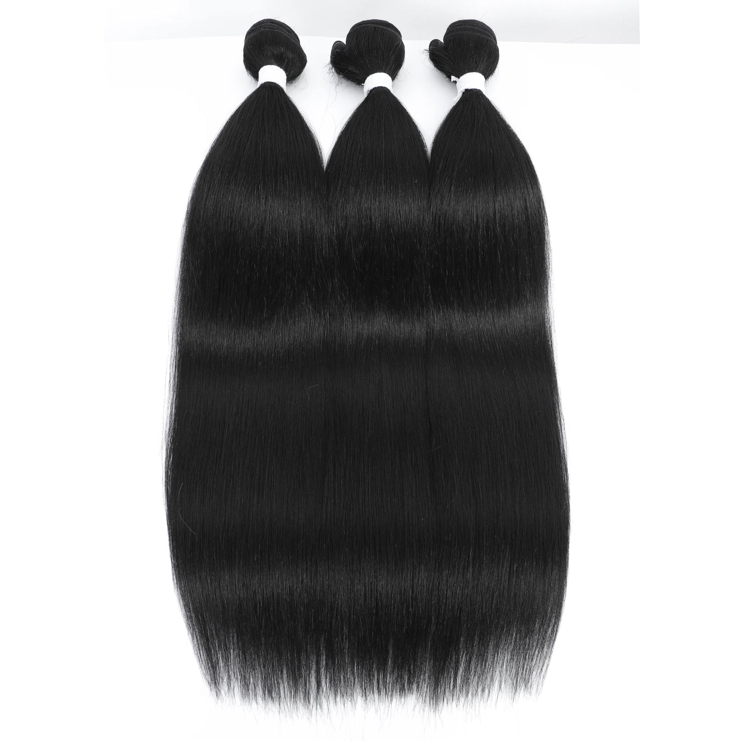 Natural Hair Salon Straight Bone Hair Extensions Fiber 