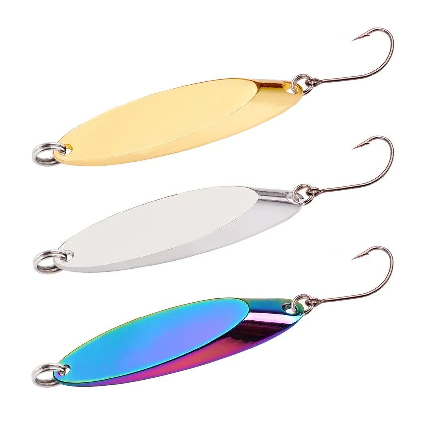 Señuelos de pesca hundidos de Metal, 12 Uds., 1,5g-60g, cuchara, señuelo de Jigging, cebo duro Artificial, trucha, lubina, señuelo de mar, aparejos de pesca de agua salada
