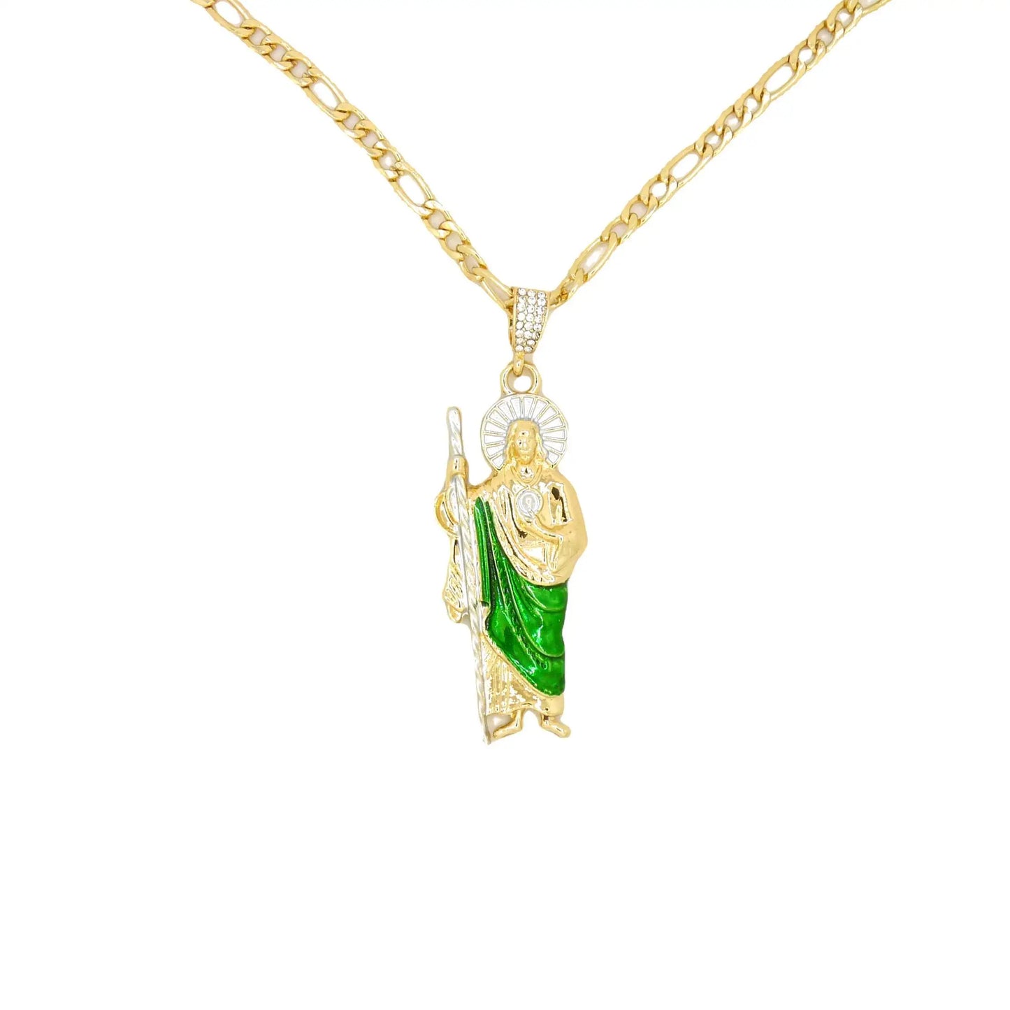 14K Gold Plated Saint Jude Necklace Saint Jude Pendant Caden