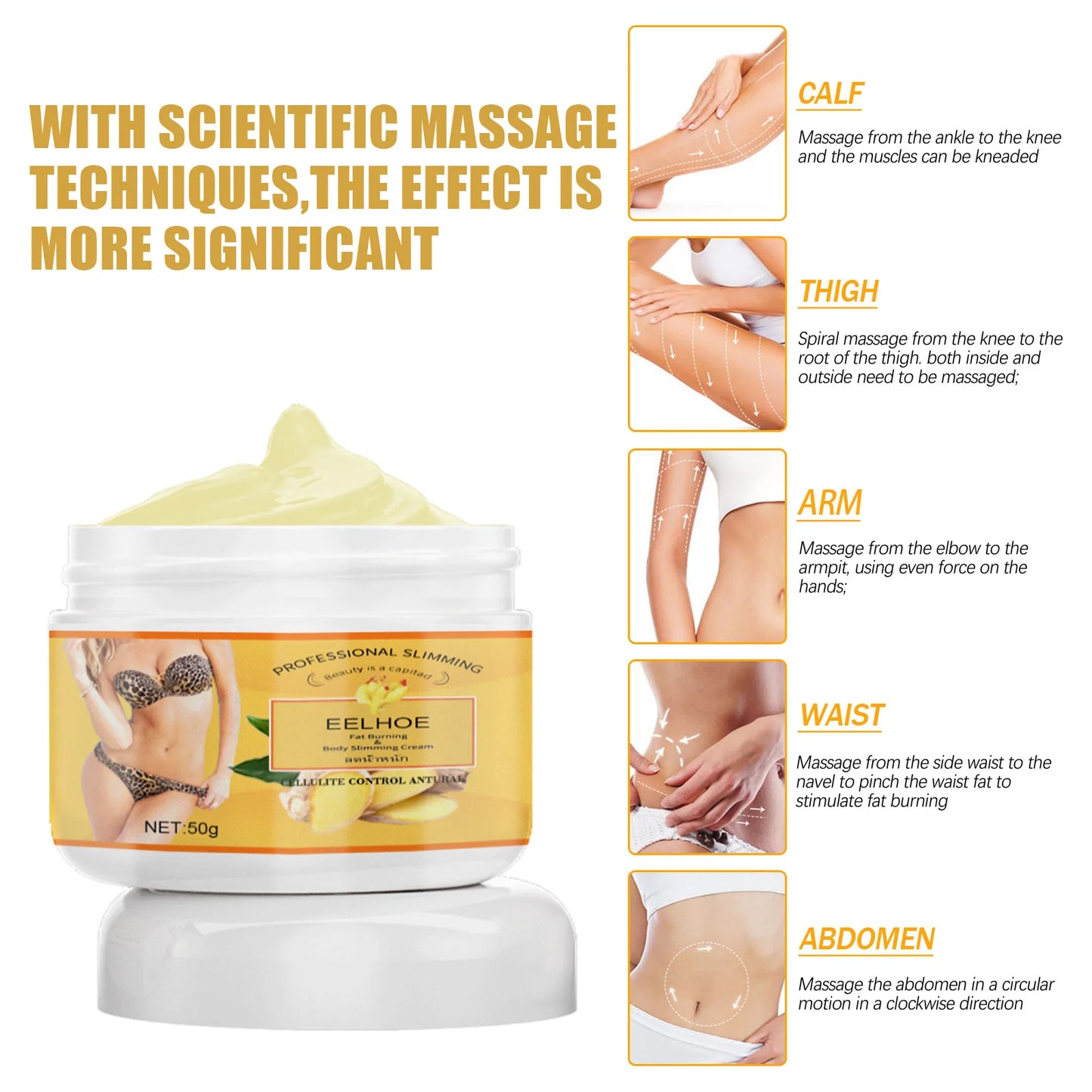 Ginger Massage Cream Slimming Body Fat Burner Product 