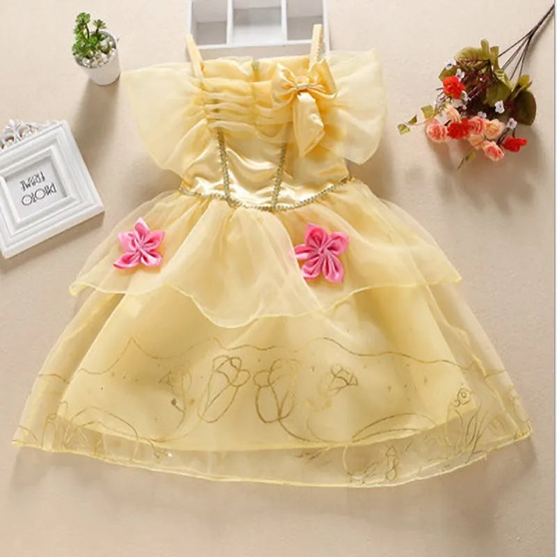 Girls Princess Dress Cinderella Snow White Aurora So Costume 