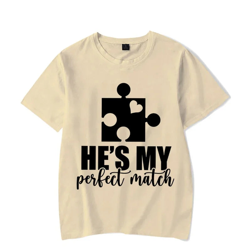 "She's My Perfect Match" Unisex T-Shirt, Short Sleeve T-Shirt 